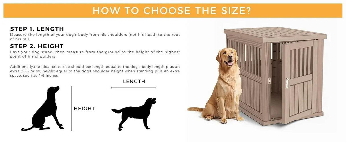 Lockable Resin Dog Crate End Table Nightstand - Omega Lifestyles