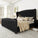 Velvet Upholstered Platform Bed Frame With Wingback Headboard - Omega Lifestyles