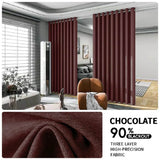 2-Piece Noise Reduction Grommet Top Room Divider Curtain