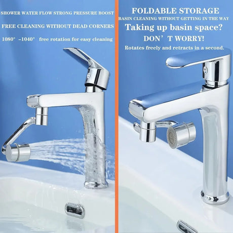 Splash-Proof 1080° Rotating Dual Mode Faucet Extender Set - Omega Lifestyles