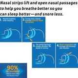 Breath Nasal Strips Sleep Snoring Relief Pack of 30 60 90 - Omega Lifestyles