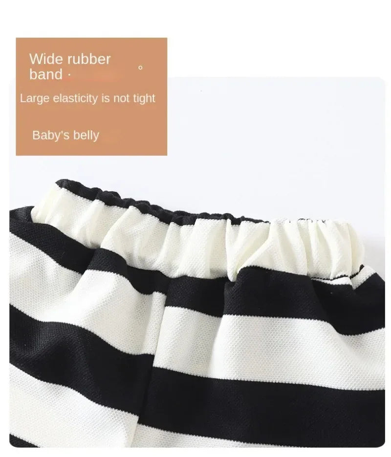 2-Piece Striped Short-Sleeve T-Shirt and Shorts Set - Omega Lifestyles