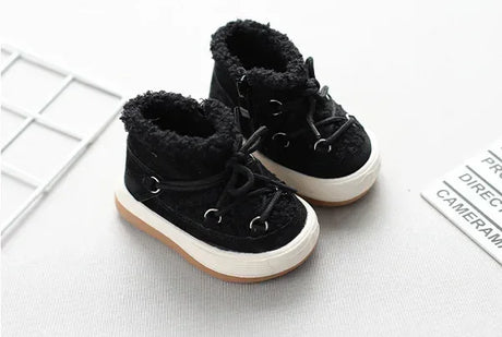 Winter Plush Ankle Baby Snow Boots With Rubber Sole - Omega Lifestyles
