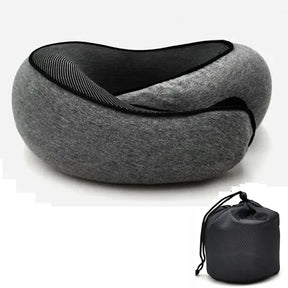 Memory Foam Travel Neck Pillow Adjustable U-Shape Support - Omega Lifestyles