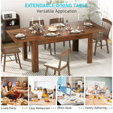 Modern Extendable Wooden Dining Table For 6 To 10 Persons