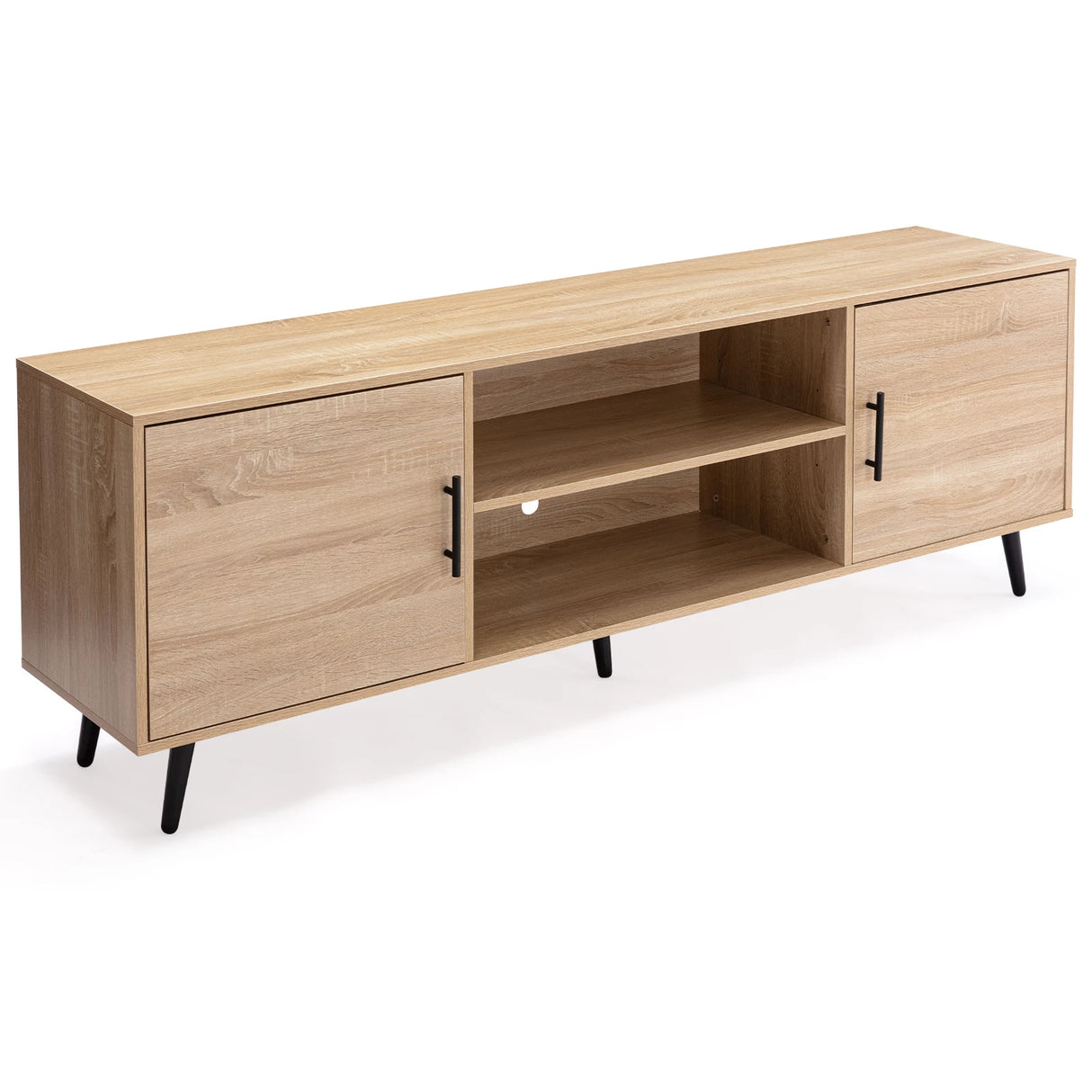 Modern Mid Century MDF Wood TV Stand Console