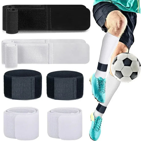 Pair Of Adjustable Nylon Soccer Shin Guard Straps - Omega Lifestyles