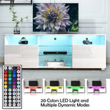 Modern High Gloss LED TV Stand With Storage Cabinet