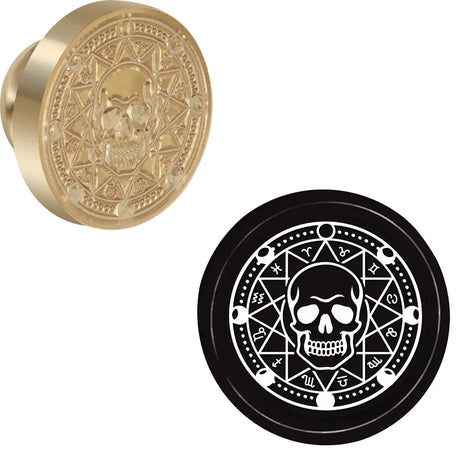 Brass Wax Seal Stamp With Removable Wooden Handle - Omega Lifestyles