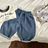 Children's Casual Loose Fit Cotton Denim Jeans - Omega Lifestyles