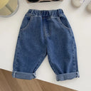 Casual Soft Denim Baby Pants With Elastic Waist - Omega Lifestyles