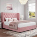 Upholstered Velvet Tufted Bed Frame - Omega Lifestyles