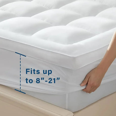 Extra Thick Plush Pillow Top Twin Mattress Topper - Omega Lifestyles