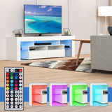 Modern 63-Inch RGB LED Storage Drawer TV Stand