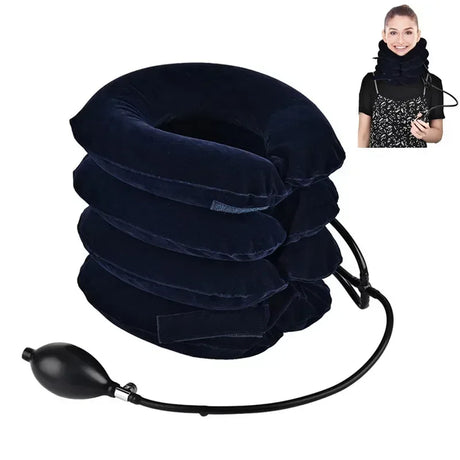 Inflatable 4-Layer Air Cervical Traction Neck Massager - Omega Lifestyles