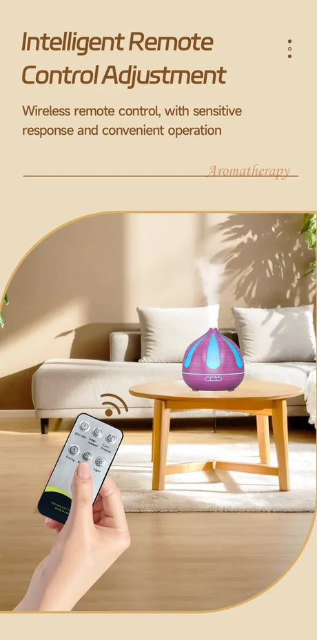 Ultrasonic Remote Control Oil Diffuser With LED Nightlight - Omega Lifestyles