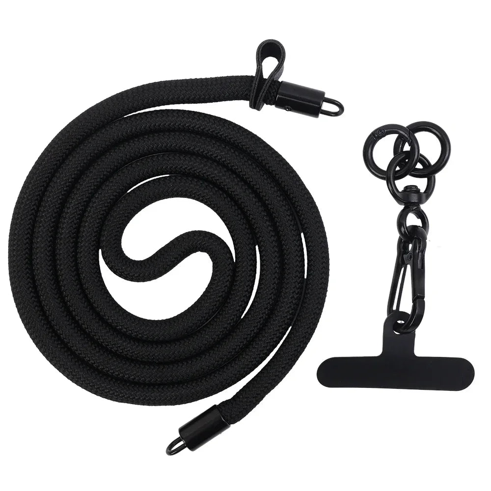 120cm Thick Adjustable Polyester Crossbody Phone Lanyard