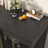 Farmhouse Wooden Large Dog Crate TV Stand Furniture