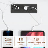 Modern 9 Drawer Engineered Wood Dresser With Charging Station