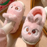 Women’s Cute Plush Flannel Indoor Winter Rabbit Slippers