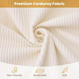 Modern Modular Corduroy Sectional Sofa With Convertible Chaise - Omega Lifestyles