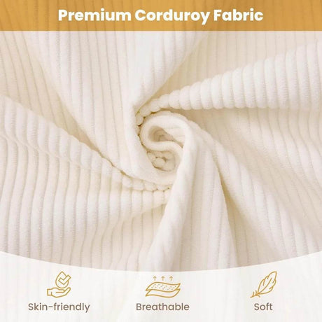 Modern Modular Corduroy Sectional Sofa With Convertible Chaise - Omega Lifestyles