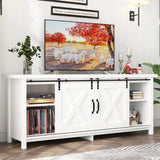 Farmhouse Sliding Barn Door Rustic TV Stand
