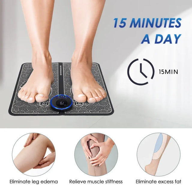 EMS Foot Massager Pad Portable Electric Muscle Stimulation - Omega Lifestyles