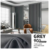 2-Piece Noise Reduction Grommet Top Room Divider Curtain