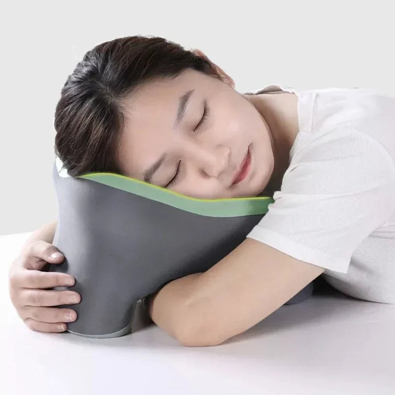 Memory Foam Travel Neck Pillow With Massage Support - Omega Lifestyles