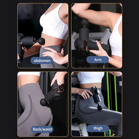 Silent Four-Headed Deep Tissue Percussion Massage Gun - Omega Lifestyles