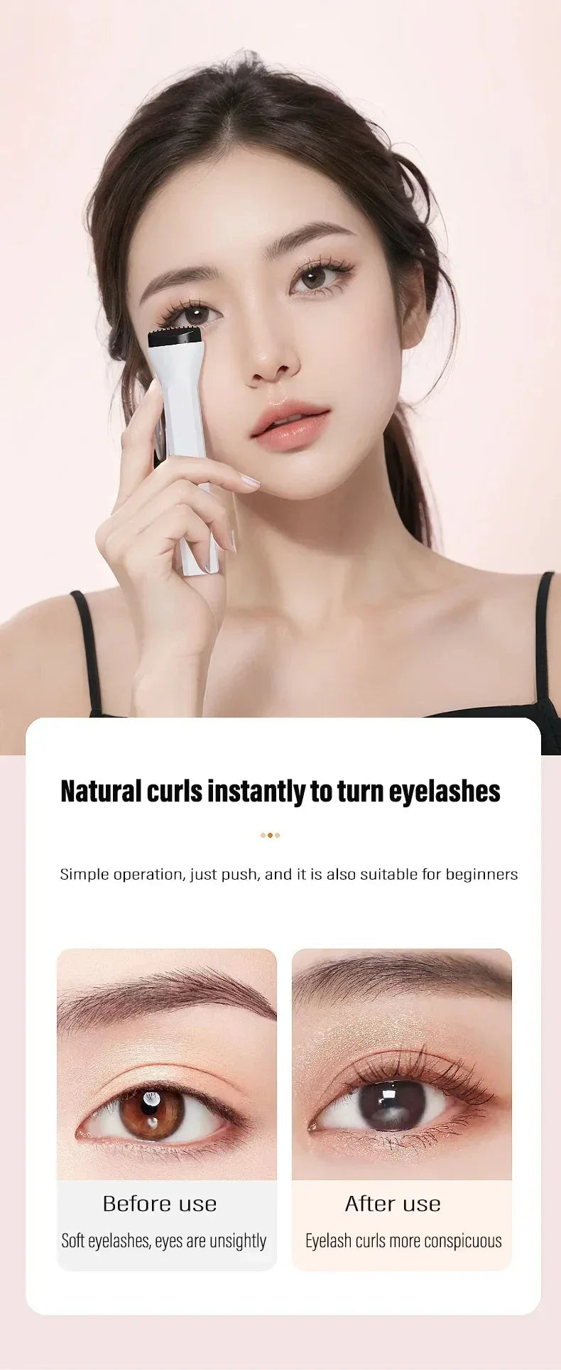 Portable Electric Heated Eyelash Curler With Three-Gear - Omega Lifestyles