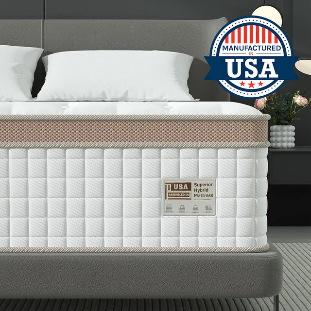 Medium 14-Inch Gel Memory Foam Pocket Spring Hybrid Mattress