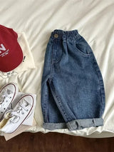 Children's Casual Loose Fit Cotton Denim Jeans - Omega Lifestyles