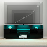 Modern High Gloss LED TV Stand With Storage Cabinet