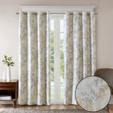 Printed Botanical Blackout Curtain Panel With Privacy