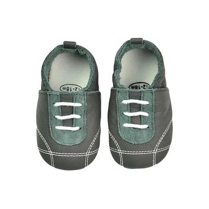 Breathable Leather Baby Shoes Soft First Walkers - Omega Lifestyles