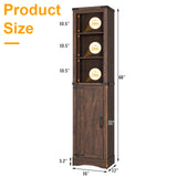 68-Inch Farmhouse Rustic Barn Door Storage Cabinet