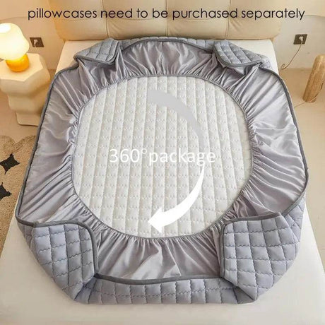 Waterproof Soft Plaid Mattress Protector Set - Omega Lifestyles