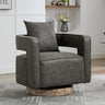 Boucle Upholstered Swivel Accent Chair With Pillow - Omega Lifestyles
