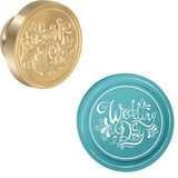 Wedding Heart Pattern Removable Brass Wax Seal Stamp - Omega Lifestyles