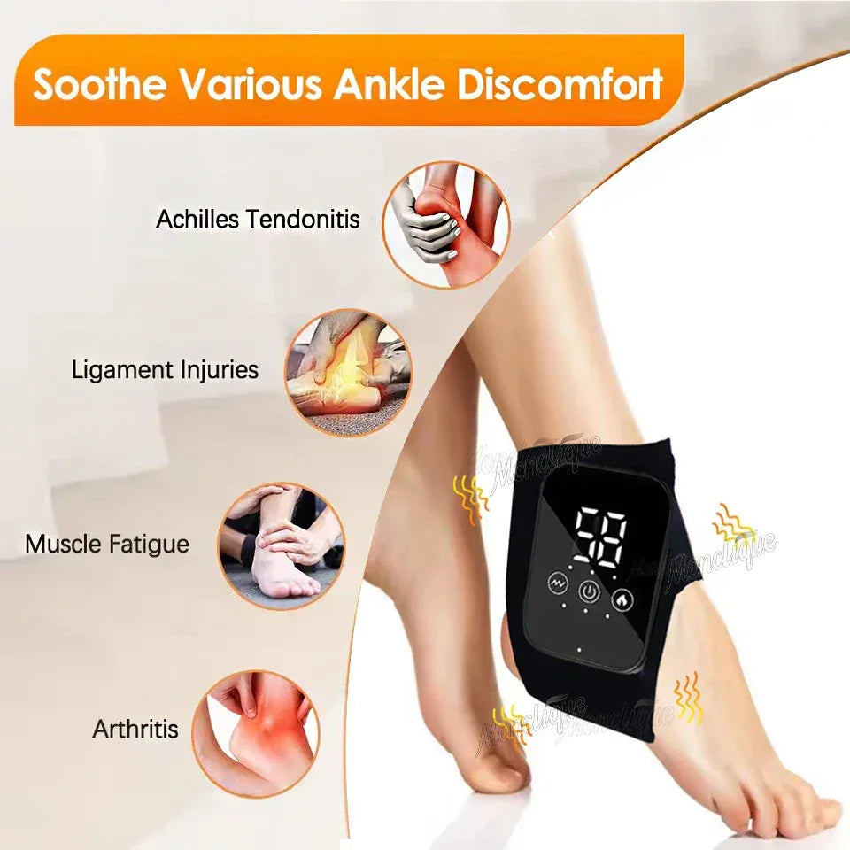 Electric Foot Ankle Massager With Vibration Hot Compress - Omega Lifestyles