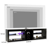 Modern 63-Inch High Gloss LED TV Stand With Storage