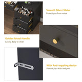 Large Modern Wooden Vanity Desk With Mirror Lights