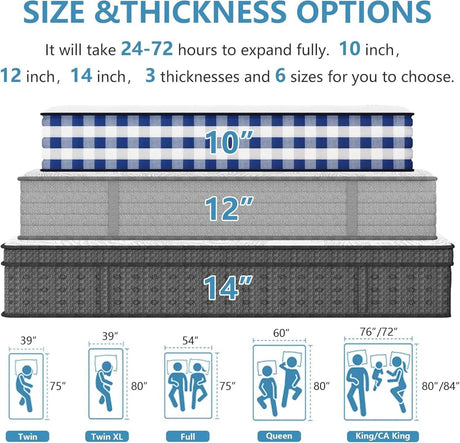 Medium 11-Inch Hybrid Cooling Gel Memory Foam Mattress - Sleep Galleria