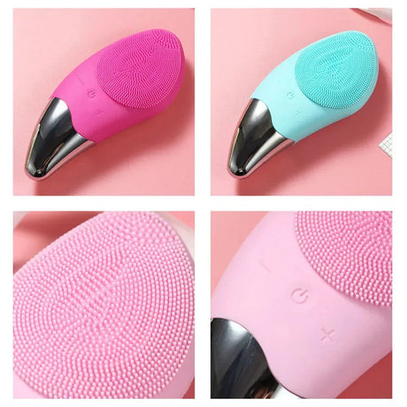 Silicone Mini Electric Facial Cleanser Waterproof Rechargeable - Omega Lifestyles