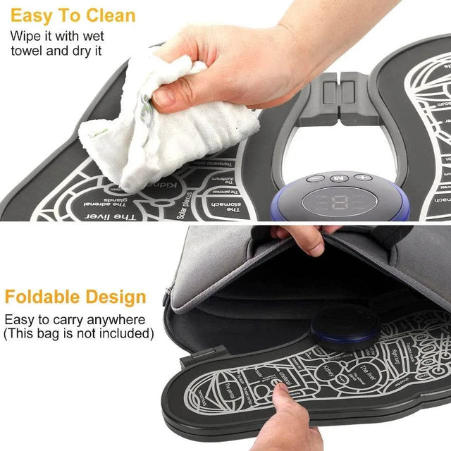 Electric USB Rechargeable Foot Circulation Massager Pad - Omega Lifestyles