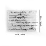 Clear Silicone Handwritten Borders Rubber Stamp For Decoration - Omega Lifestyles