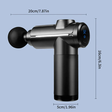 Electric Massage Gun With 8 Heads Touch Screen - Omega Lifestyles