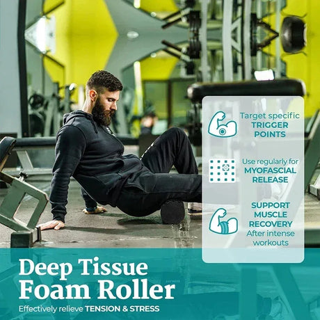 EPP High Density Yoga Foam Roller Massage Tool 33cm - Omega Lifestyles